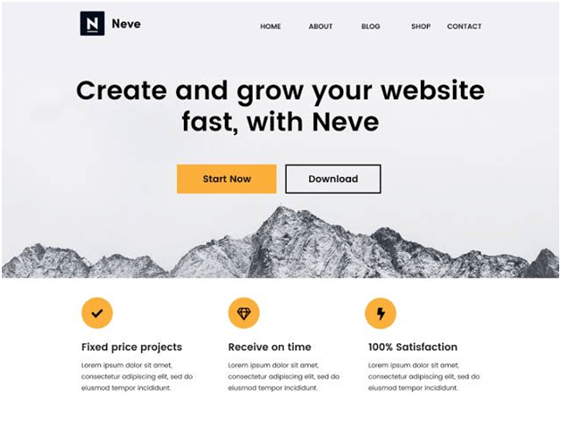 neve wordpress theme